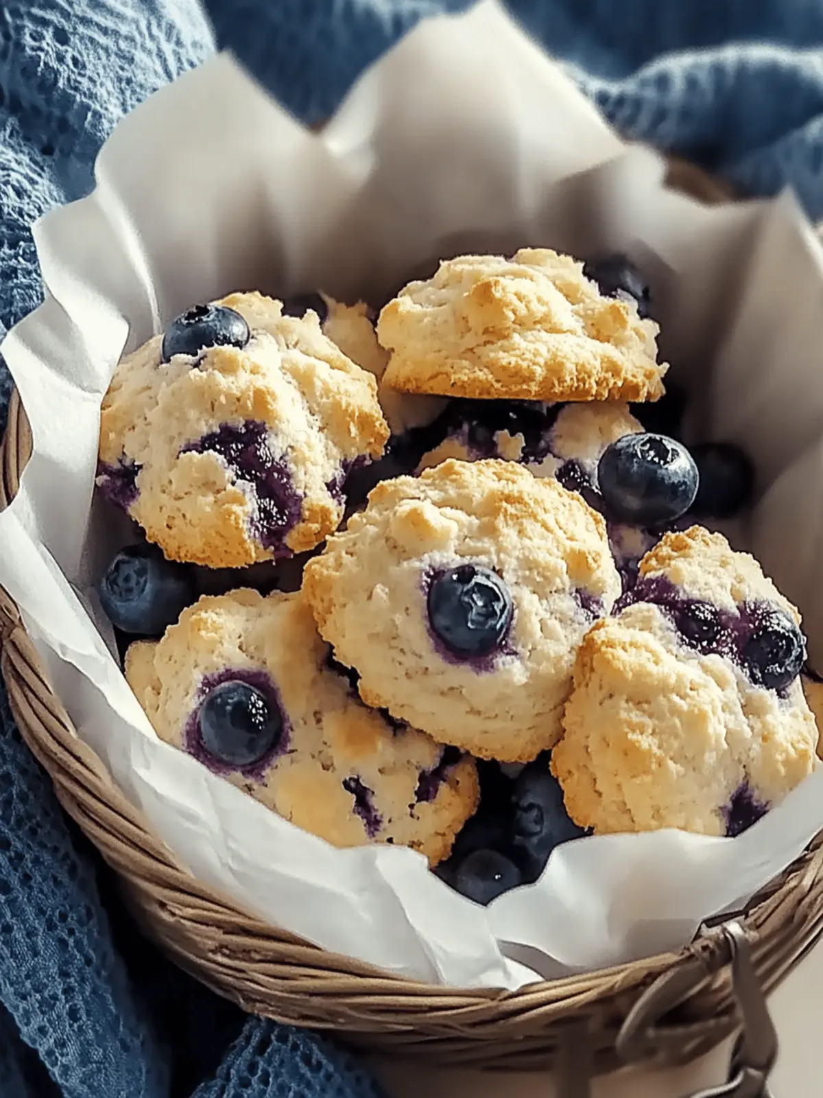 Flaky Wild Blueberry Scones
