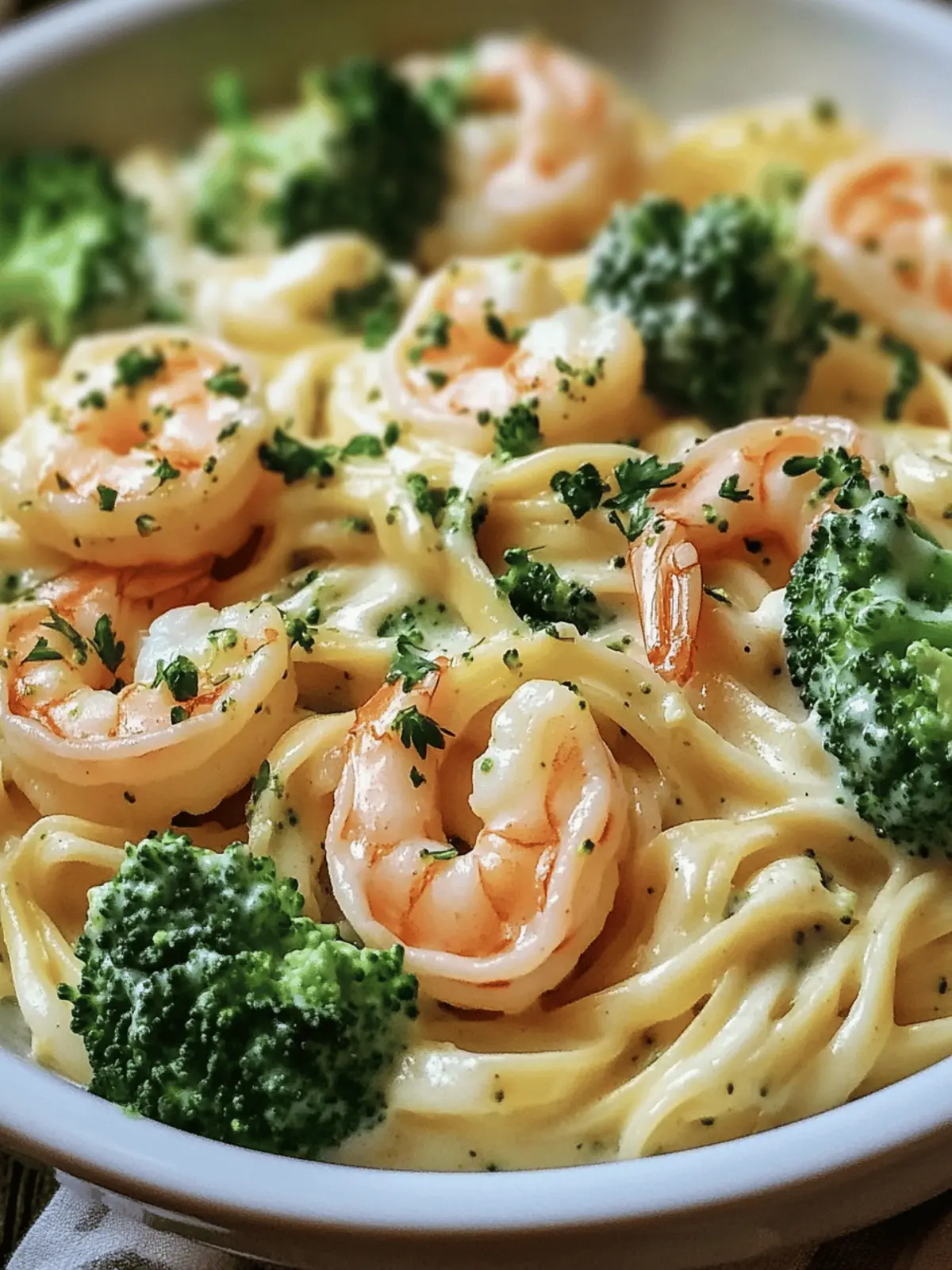 Broccoli Shrimp Alfredo