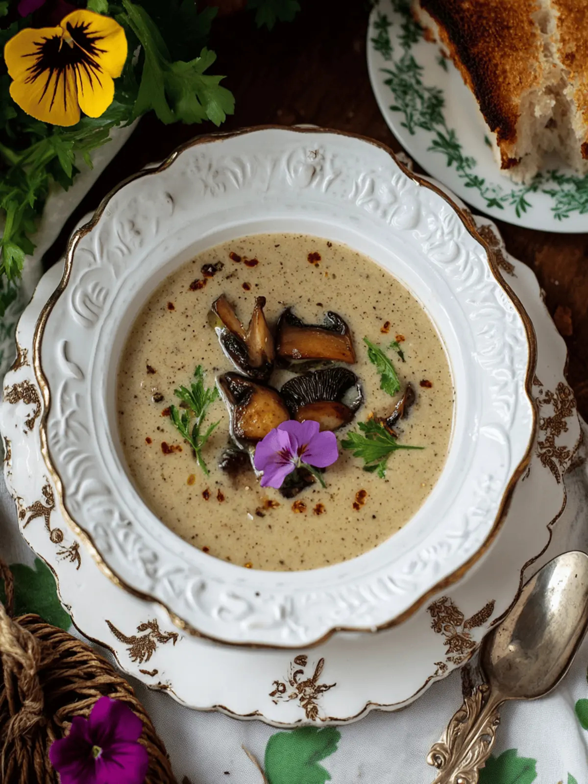 Wild Cream of Mushroom Soup