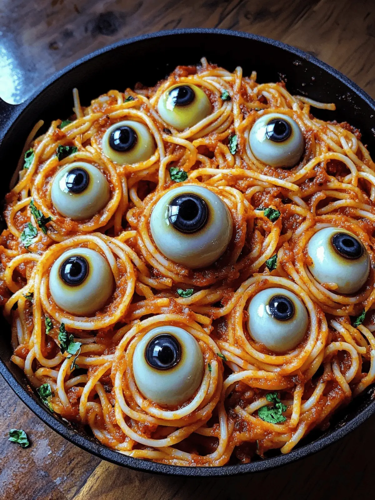 Spooky Spaghetti Eyeballs
