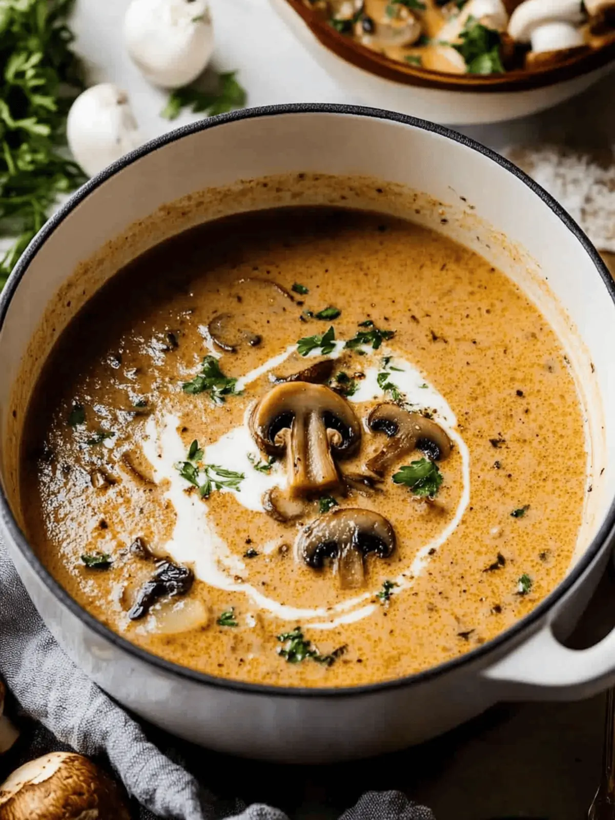 Creamy Hungarian Mushroom Soup