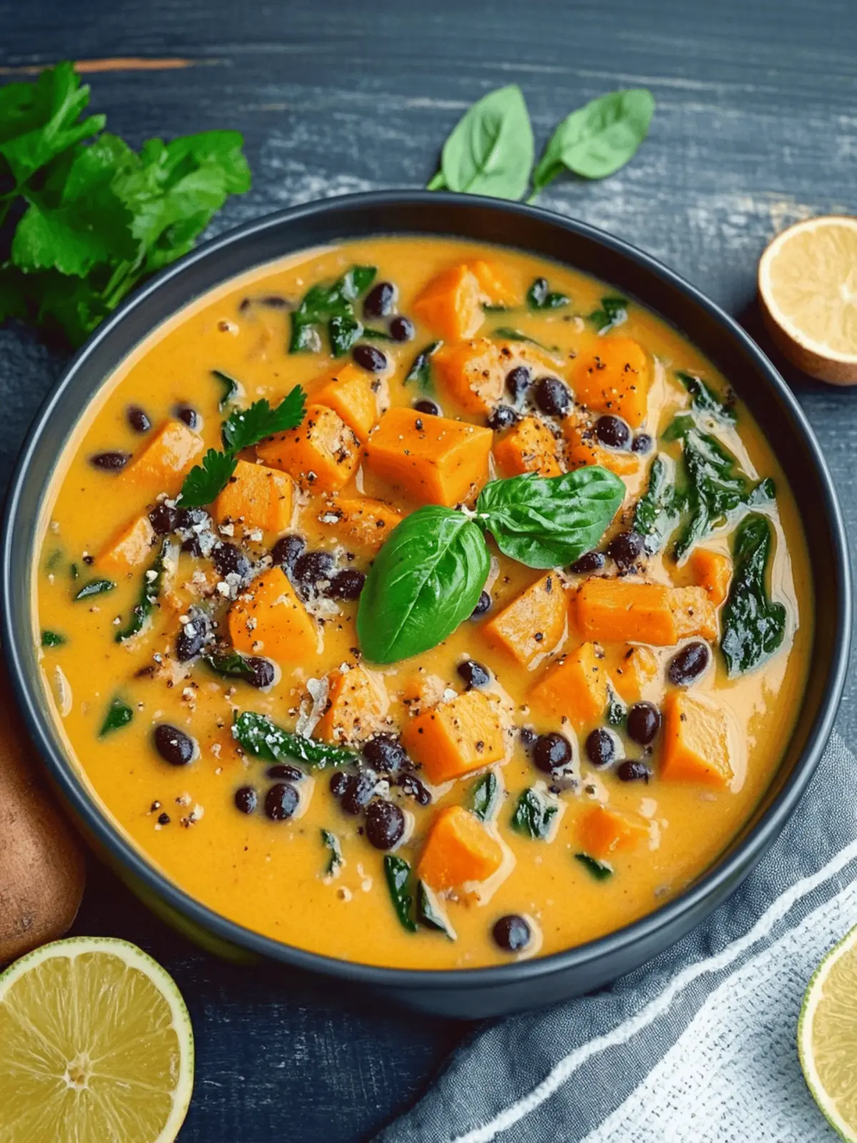 Black Bean and Sweet Potato Soup