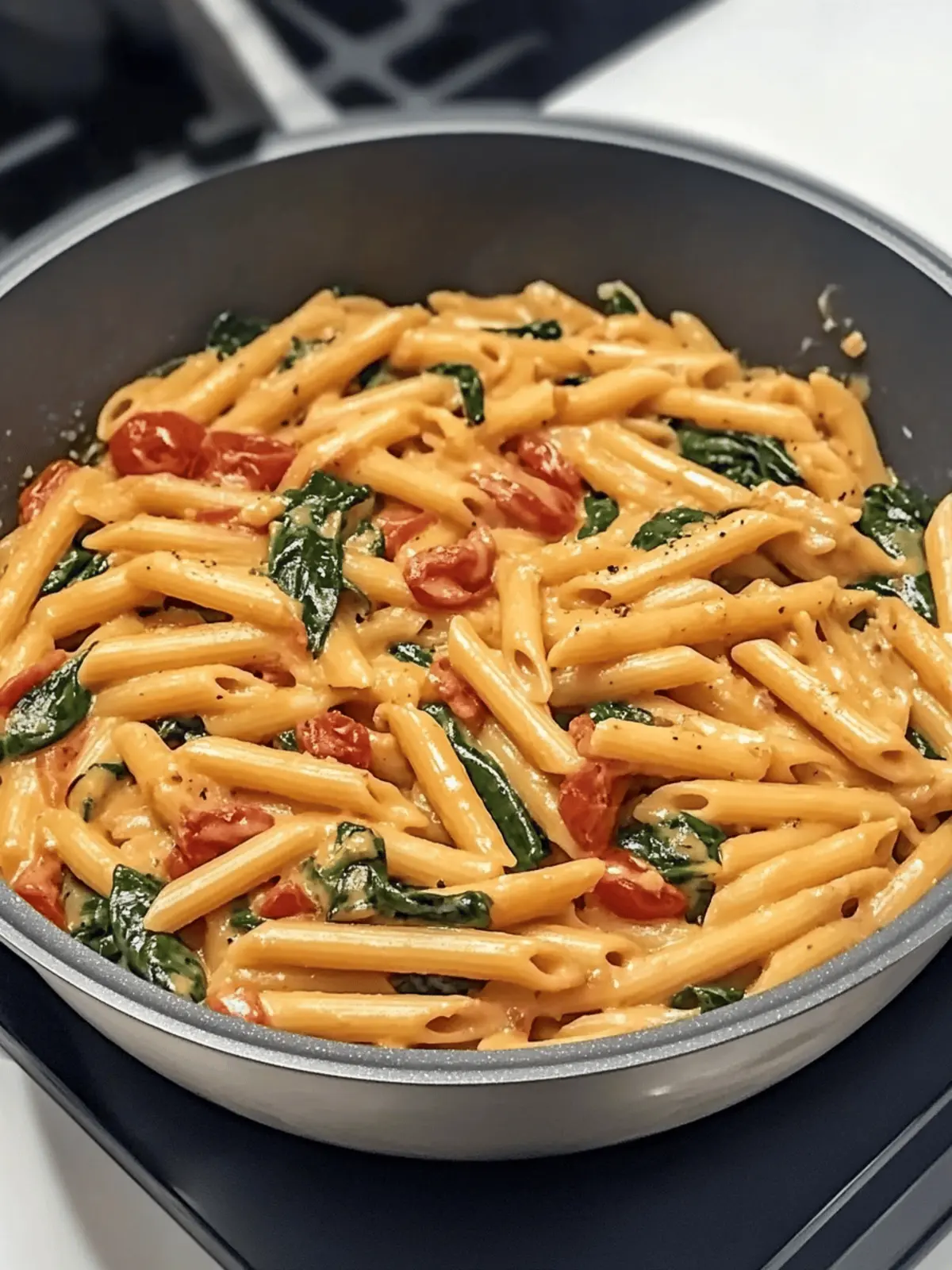 One-Pot Spinach Tomato Pasta