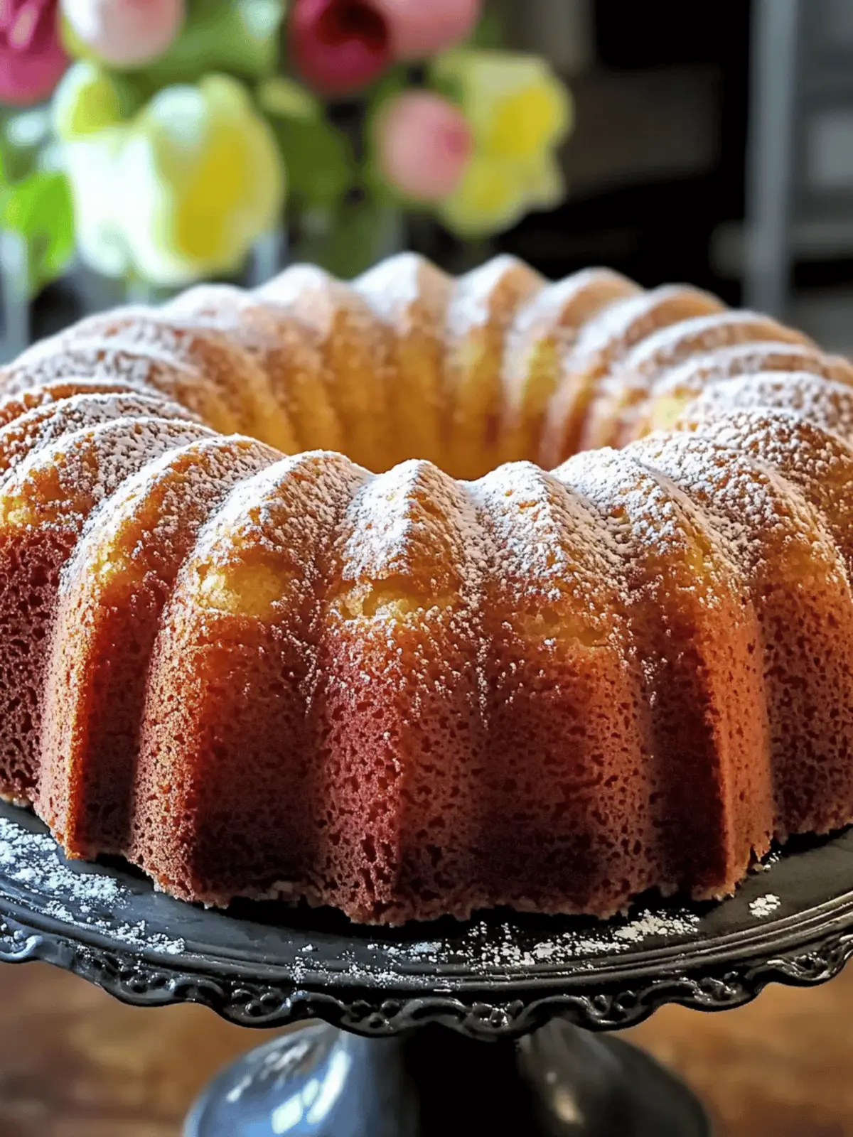 Vanilla Rhubarb Bundt Cake