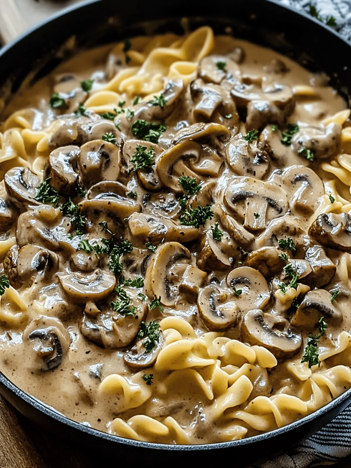 Morel Mushroom Stroganoff
