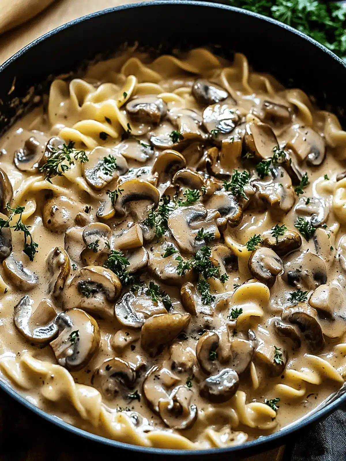 Morel Mushroom Stroganoff