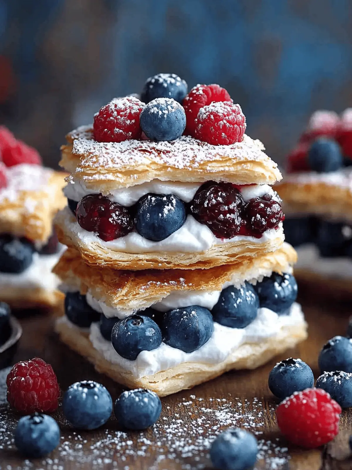 Patriotic Red, White and Blue Pastries