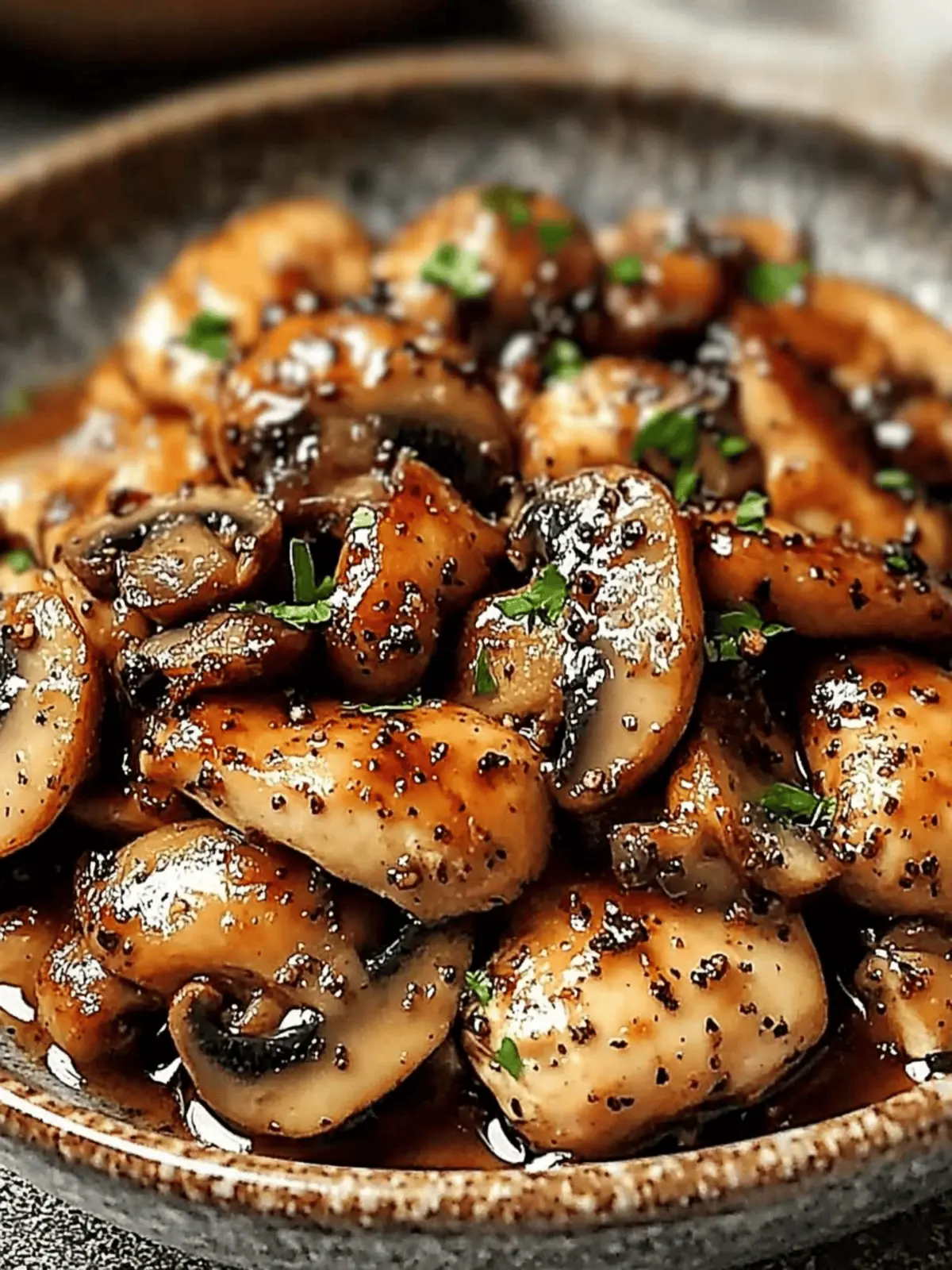 Black Pepper Chicken with Mushrooms
