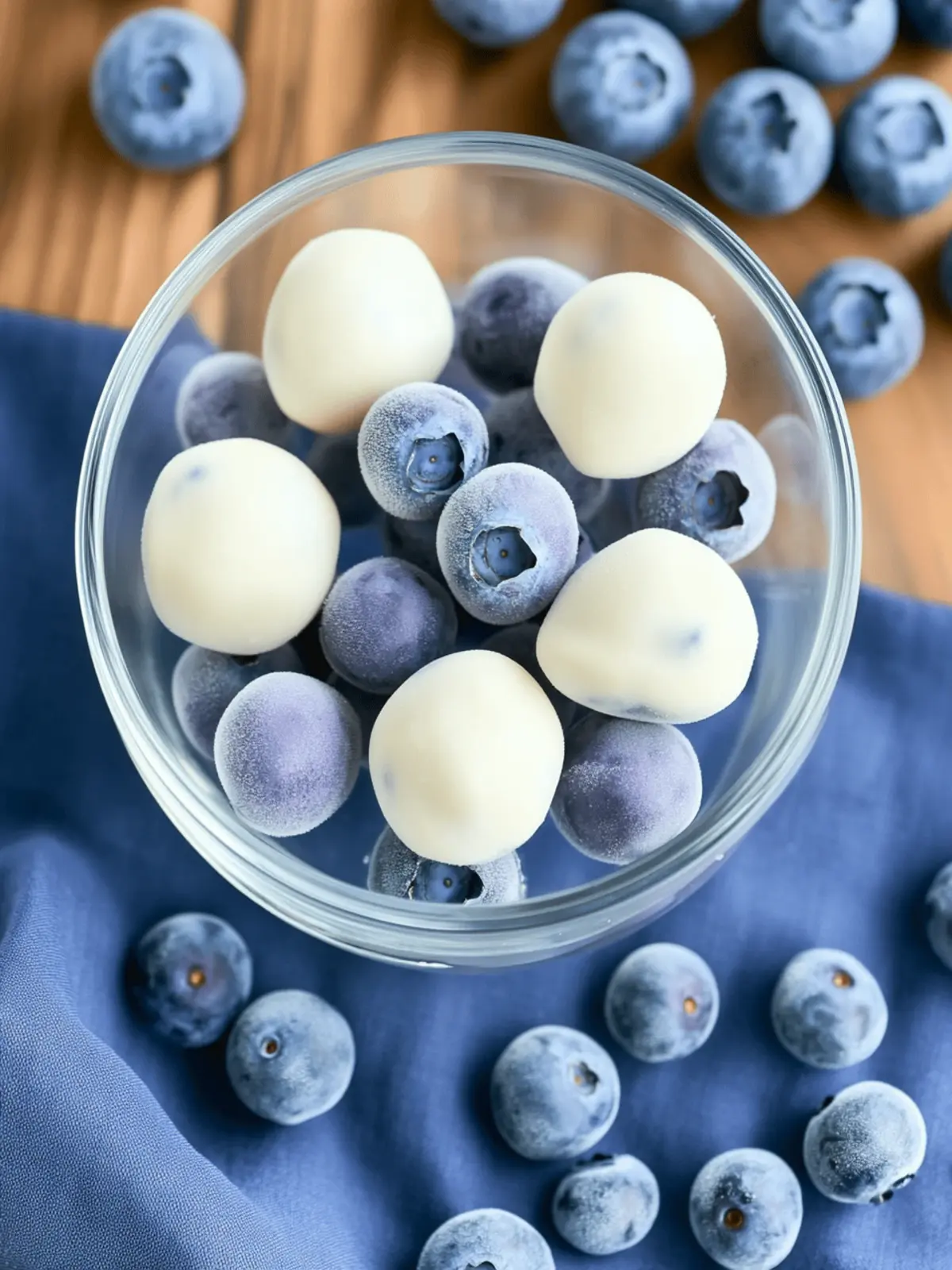 Frozen Greek Yogurt Blueberry Bites