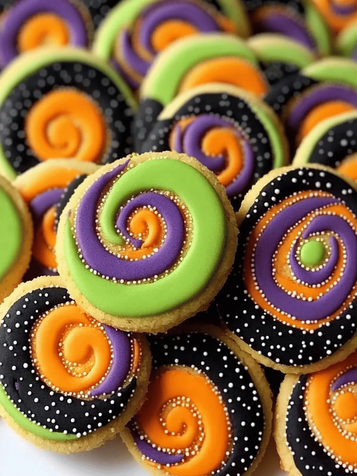 Halloween Pinwheel Sugar Cookies