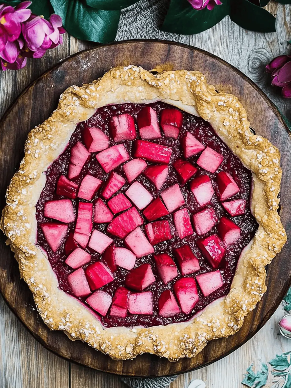 Rhubarb Tart with Oat Crust