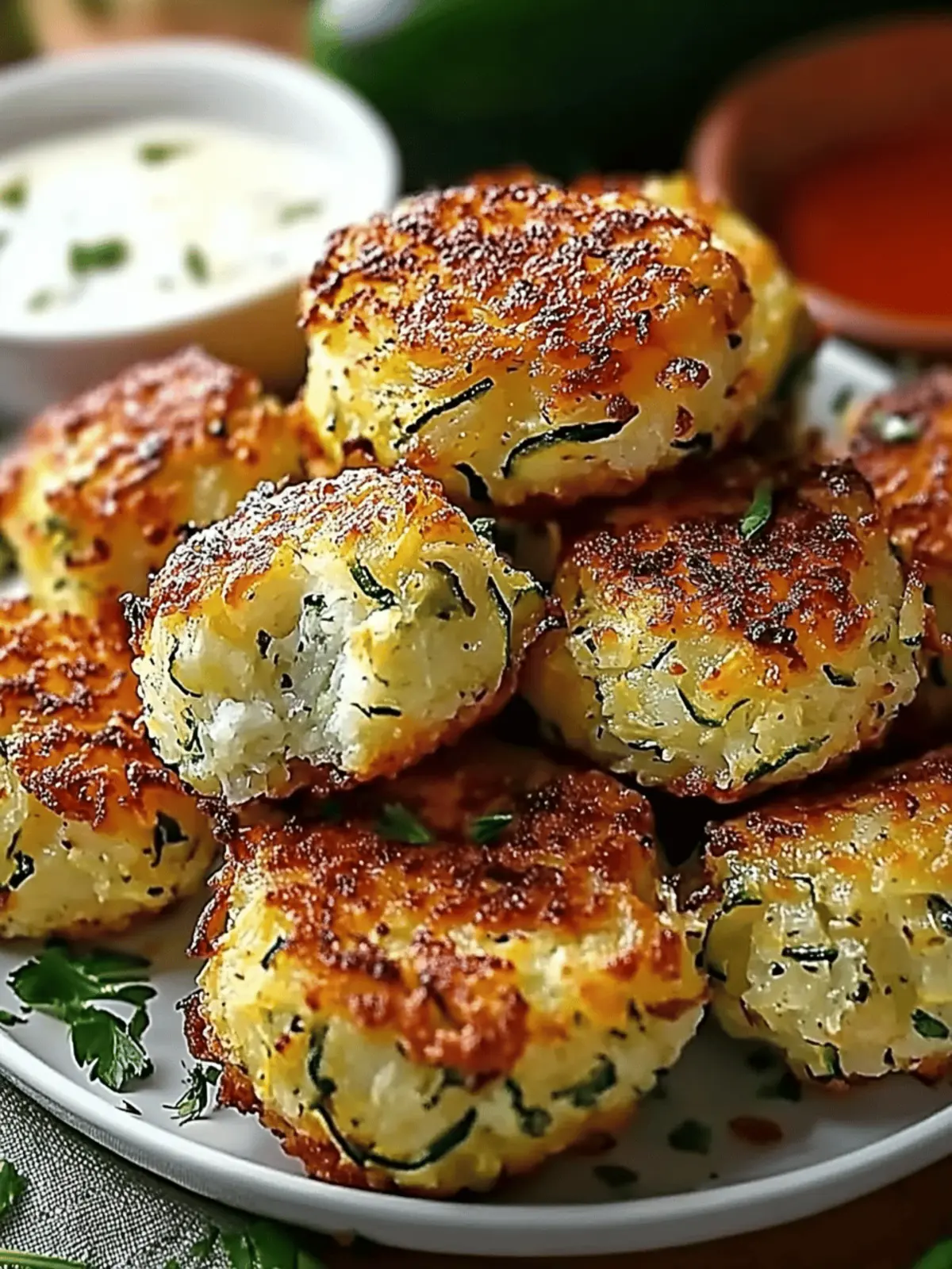 Crispy Zucchini Garlic Bites