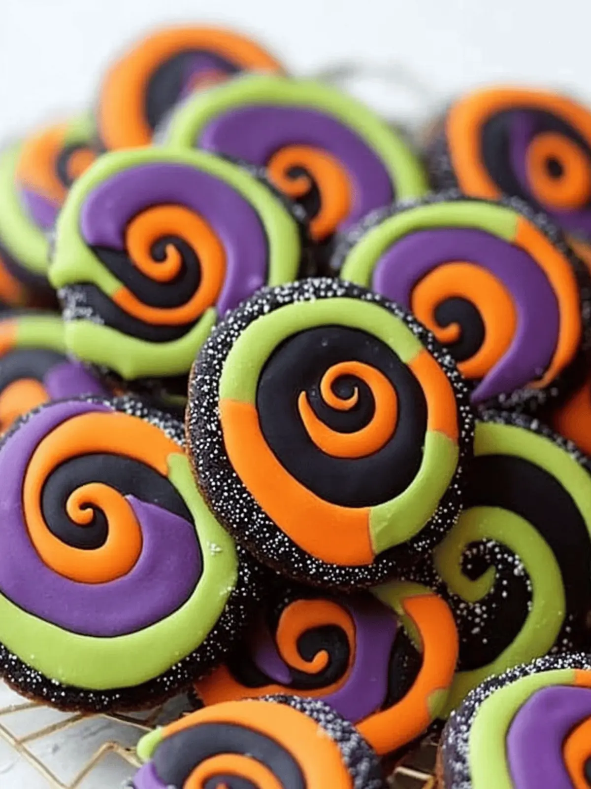Halloween Pinwheel Sugar Cookies