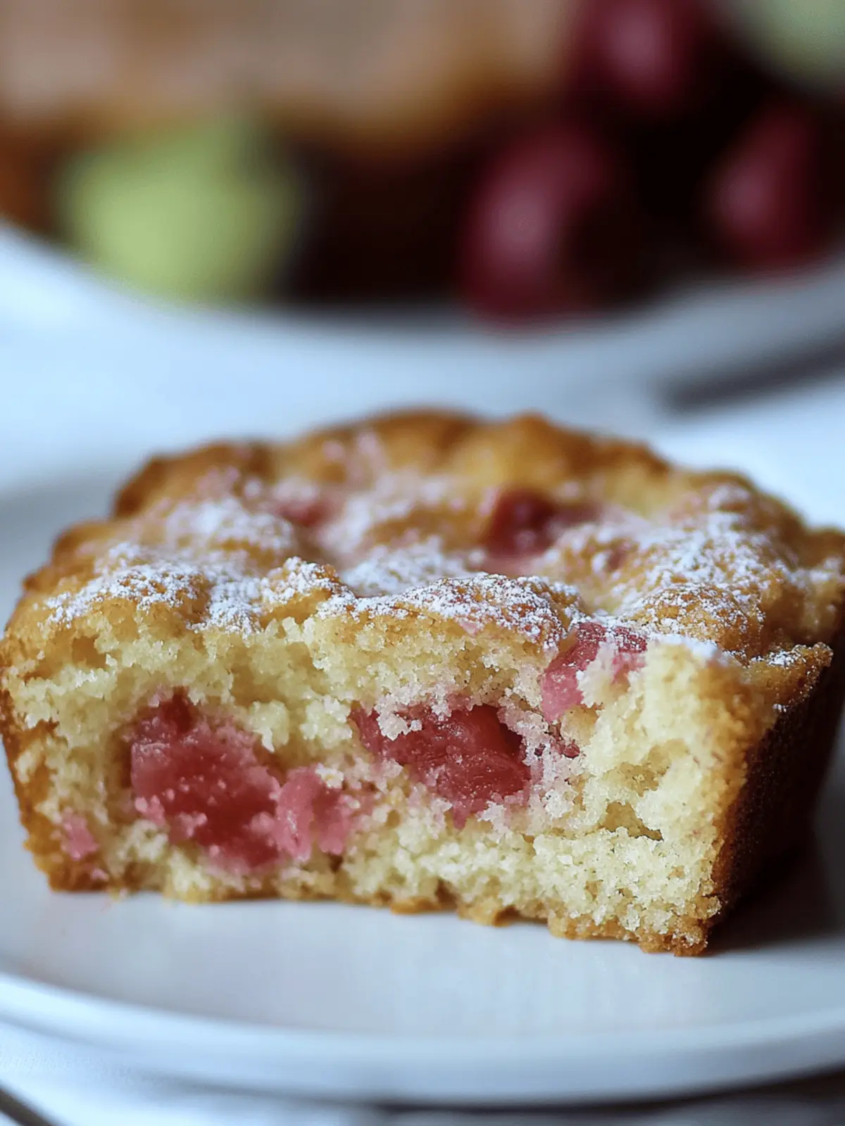 Moist Sourdough Rhubarb Cake