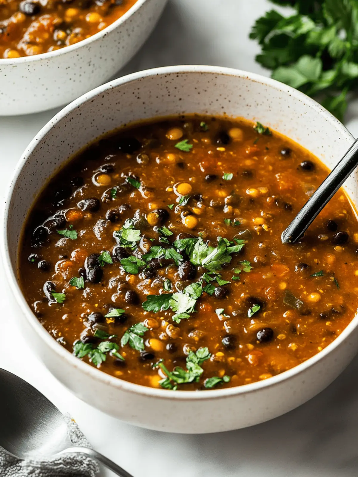 Black Bean and Lentil Soup