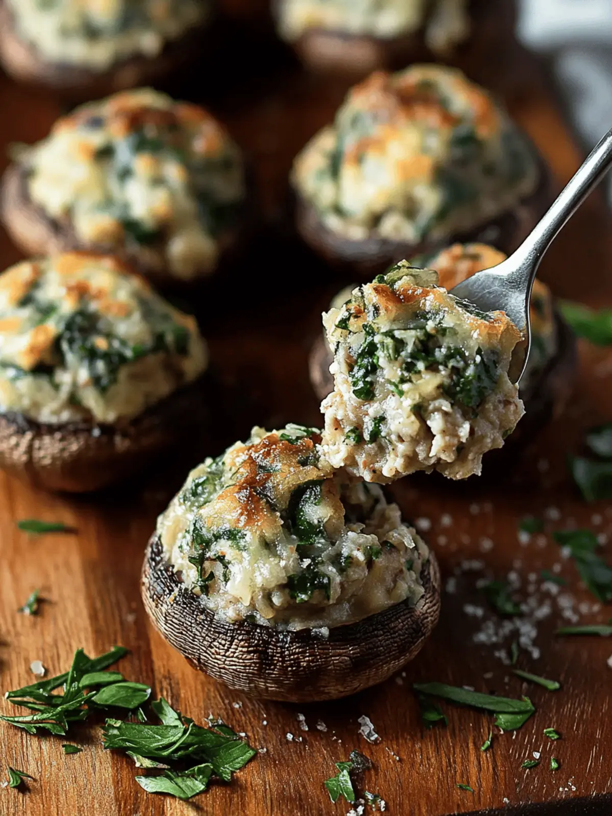 Vegetarian Stuffed Mushrooms