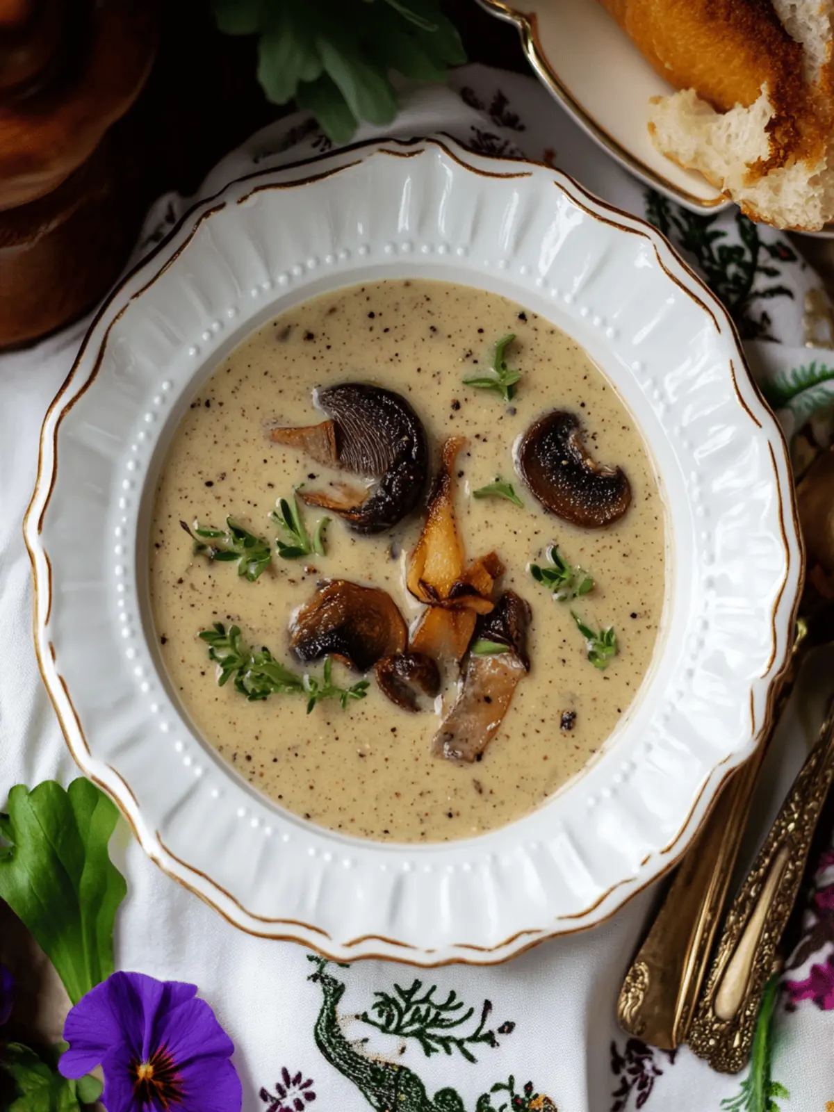 Wild Cream of Mushroom Soup
