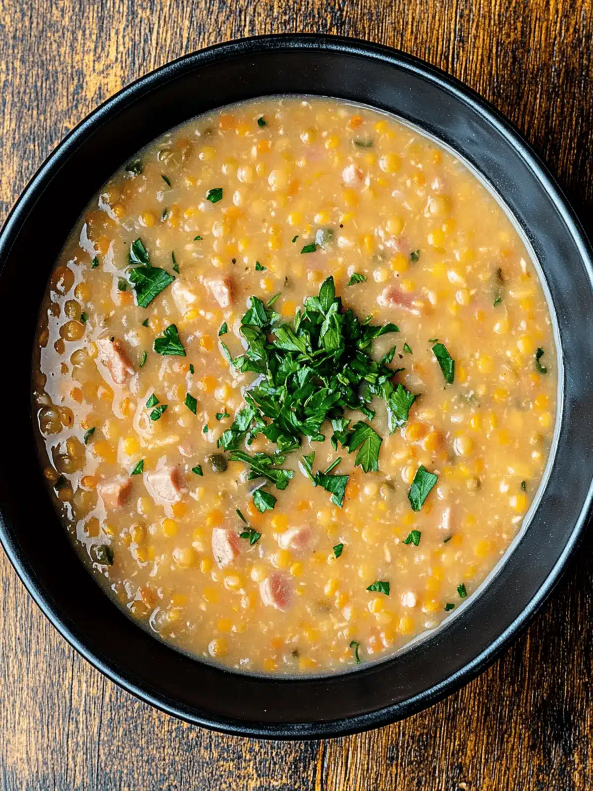 Quick Ham Hock and Lentil Soup