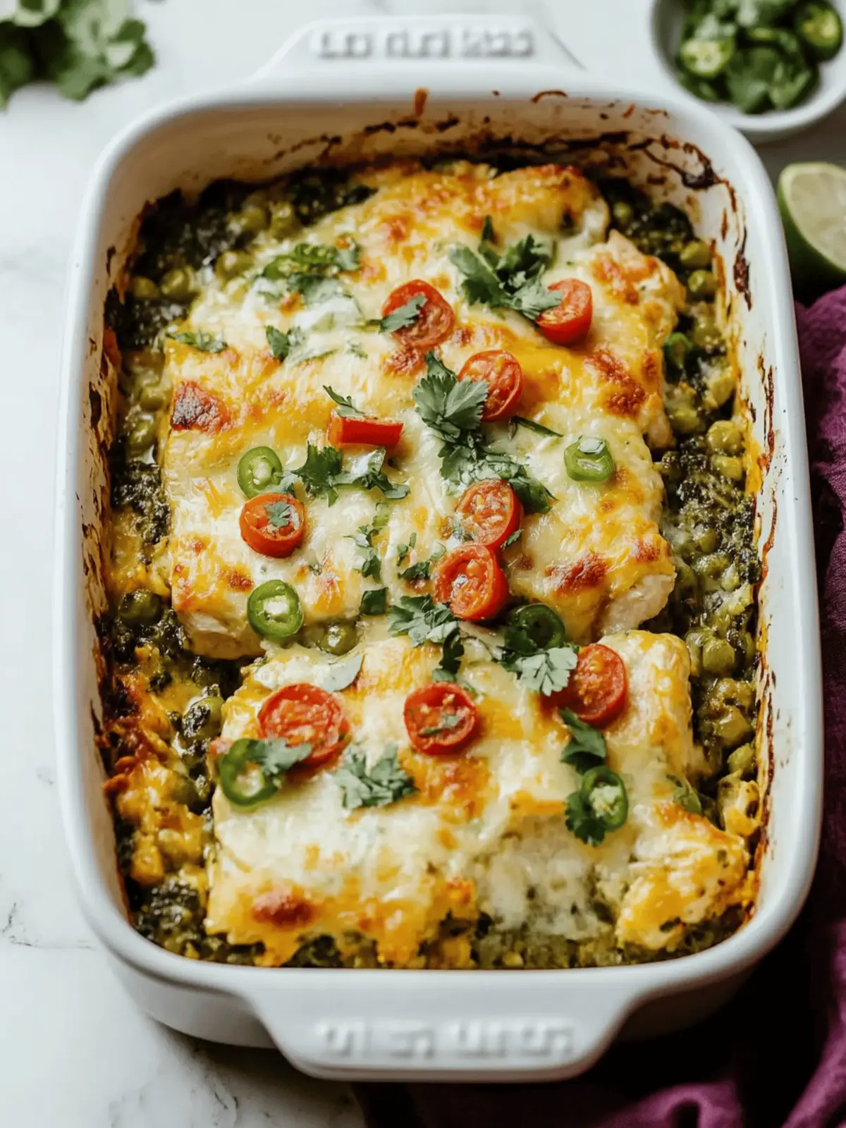 Delicious Salsa Verde Chicken Casserole