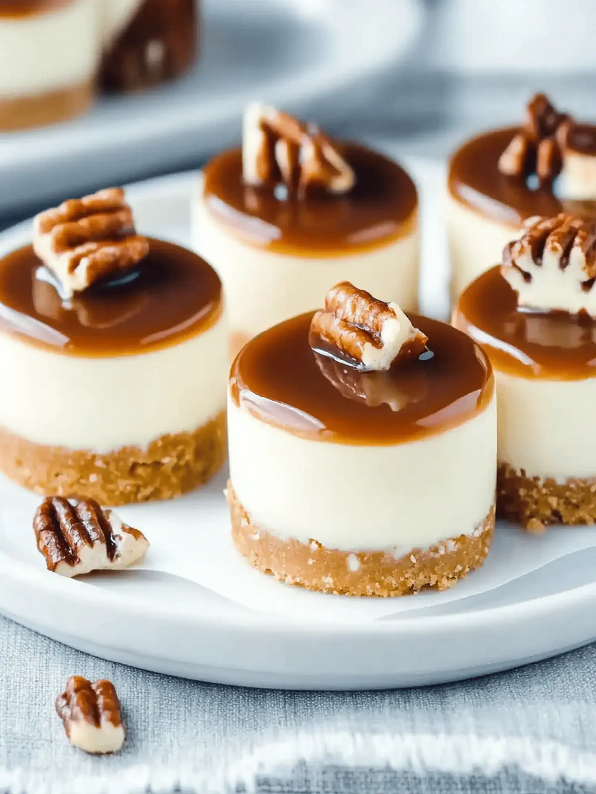 Mini Turtle Cheesecakes