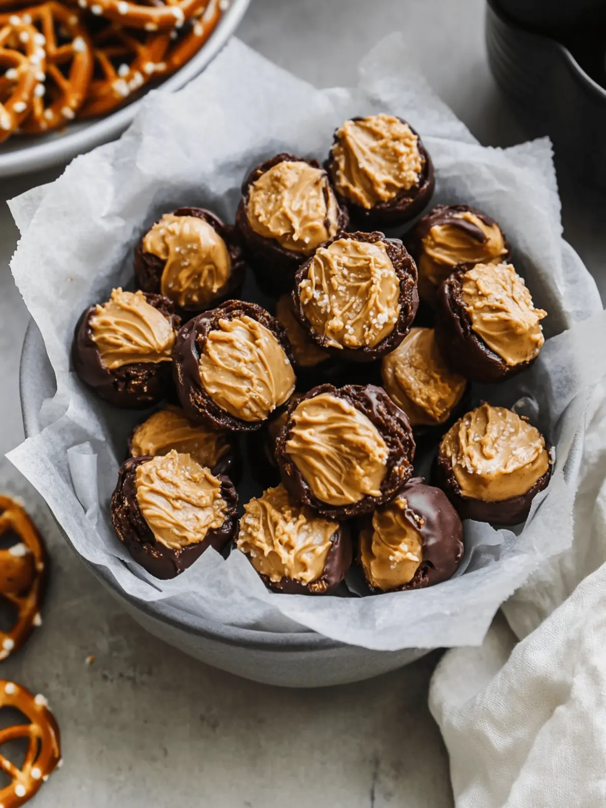 Healthy Peanut Butter Pretzel Bites