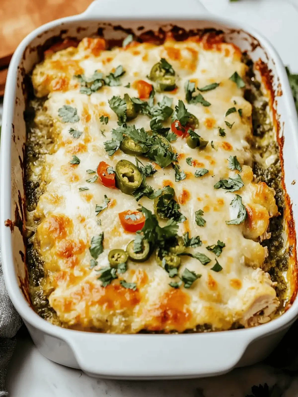 Delicious Salsa Verde Chicken Casserole