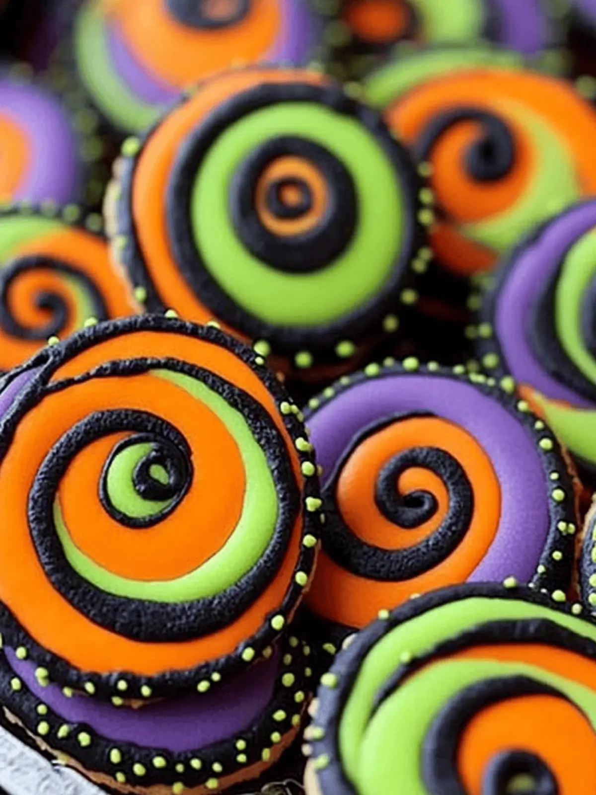 Halloween Pinwheel Sugar Cookies