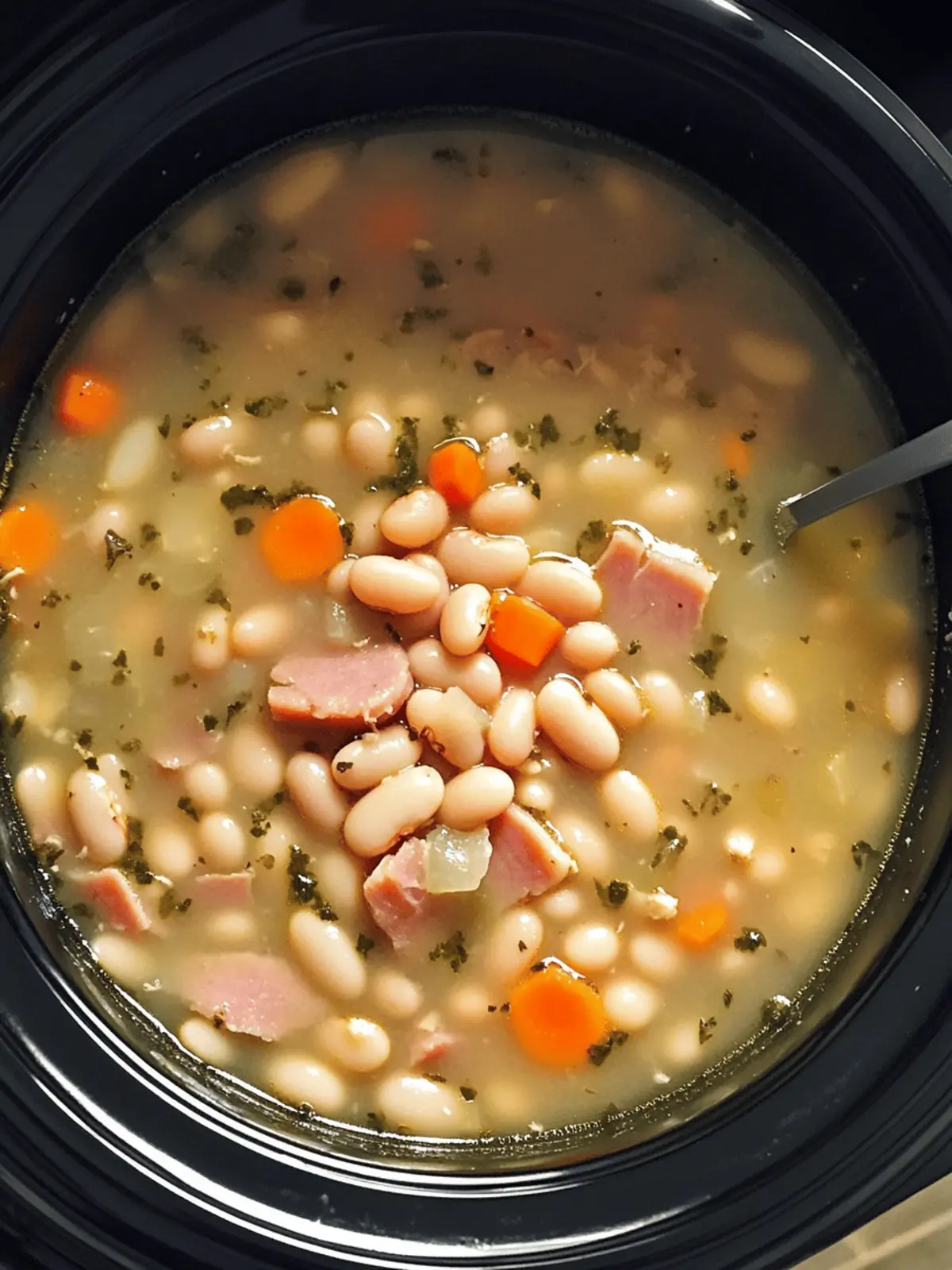Crockpot White Bean and Ham Soup