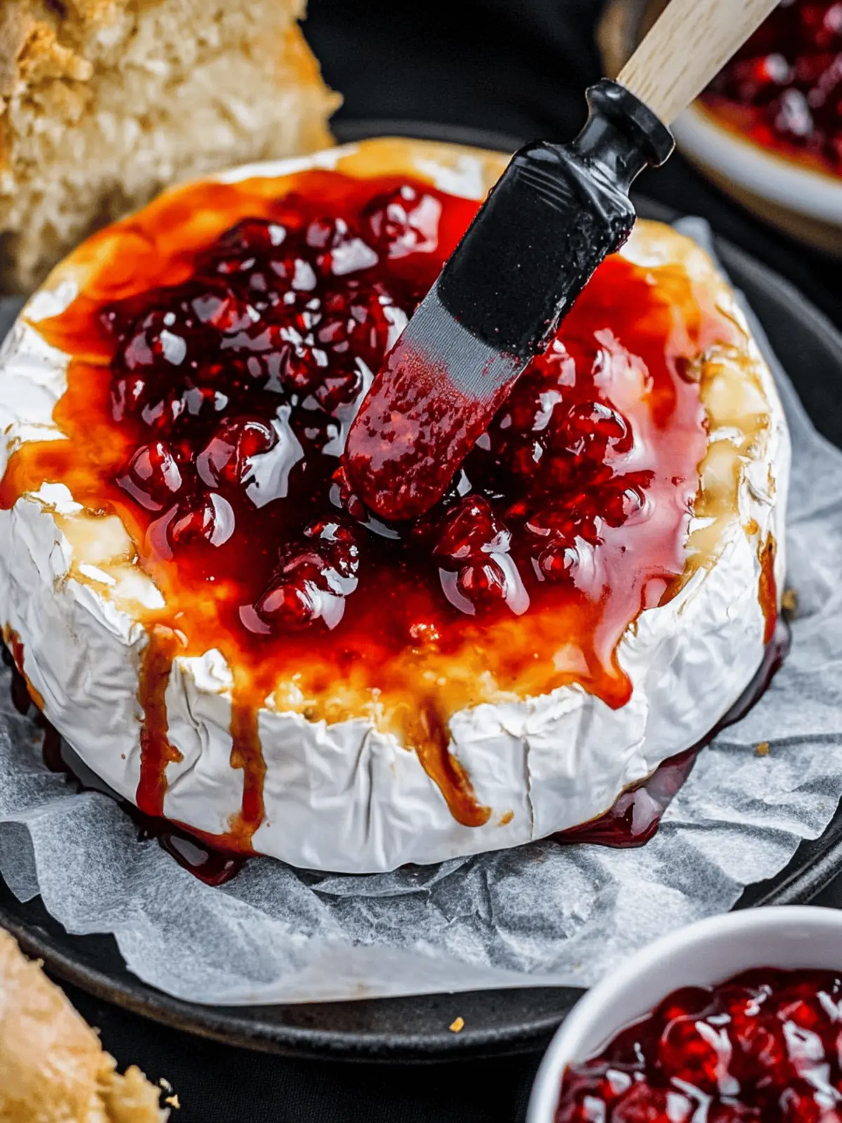Halloween Bloody Baked Brie