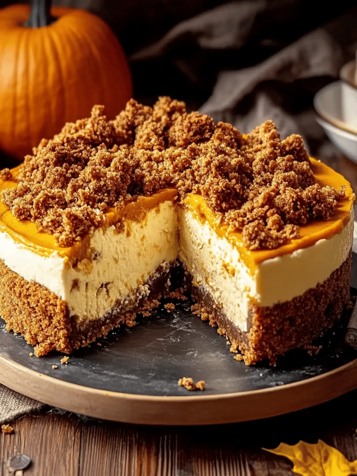 Pumpkin Streusel Cheesecake