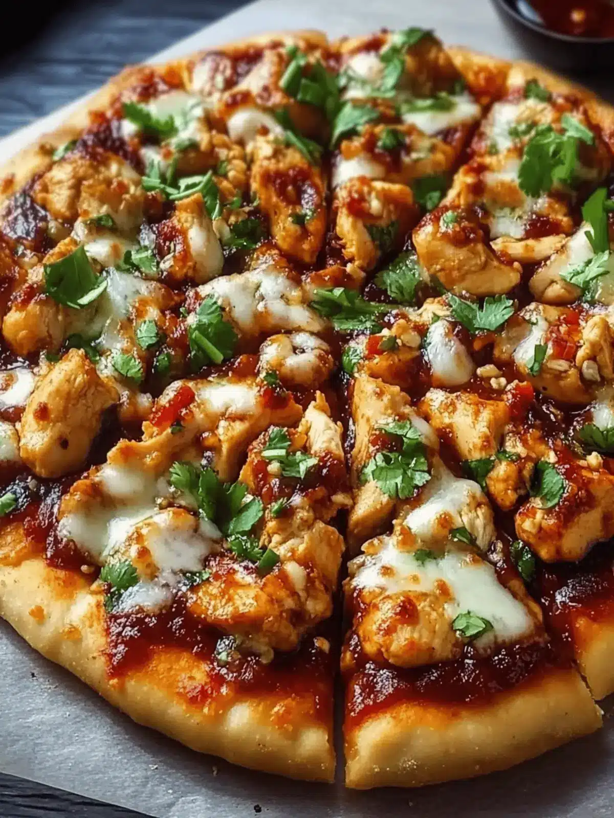 Chili Garlic Chicken Pizza