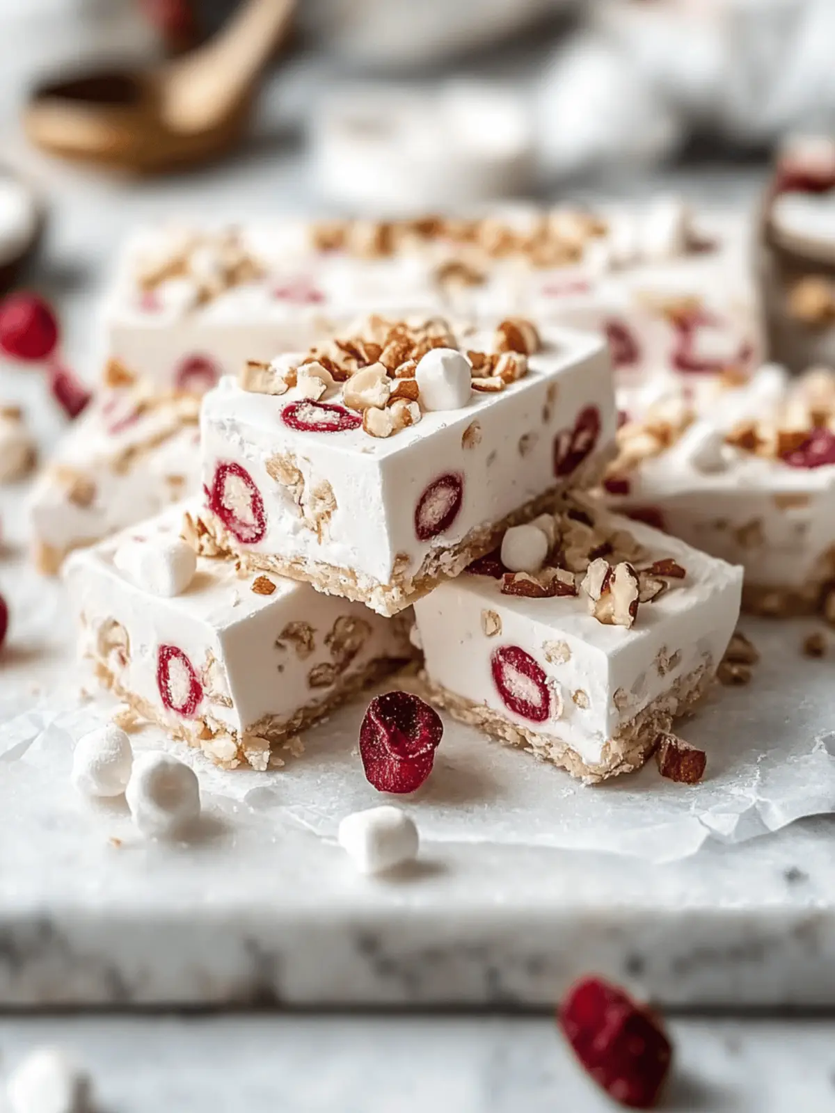 Marshmallow Nougat Bars