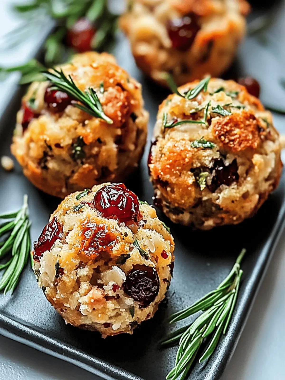 Cranberry & Turkey Stuffing Balls