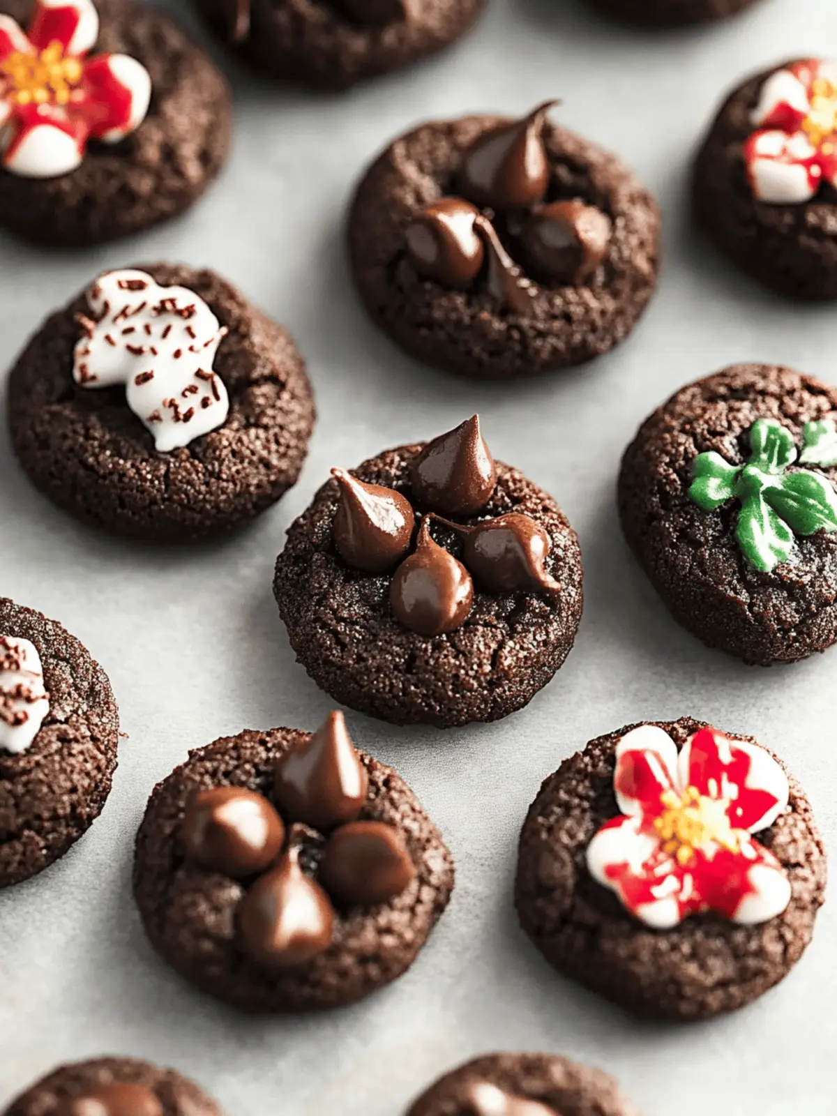 Chocolate Blossom Cookies