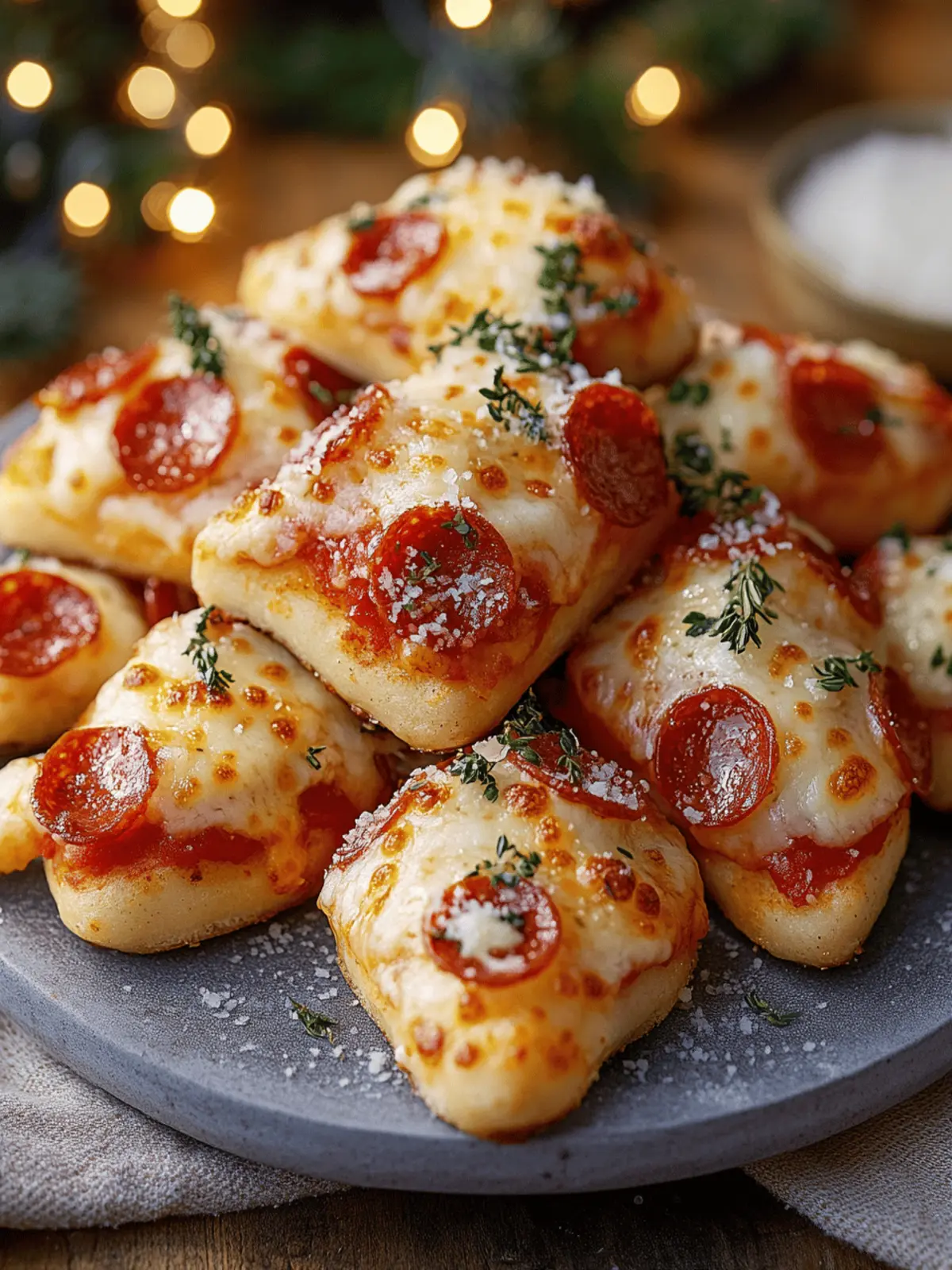 Christmas Pizza Bites