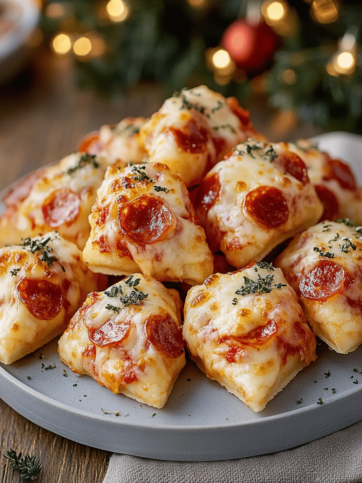 Christmas Pizza Bites