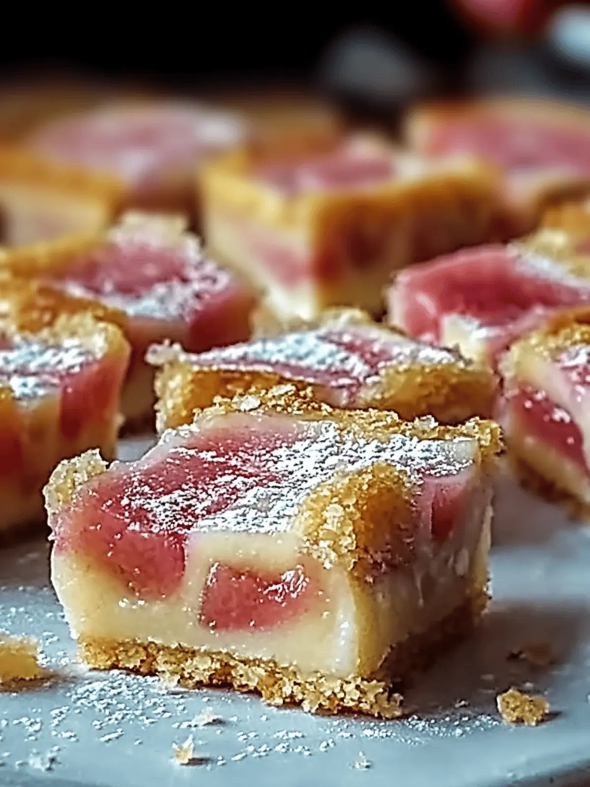 Rhubarb Custard Bars