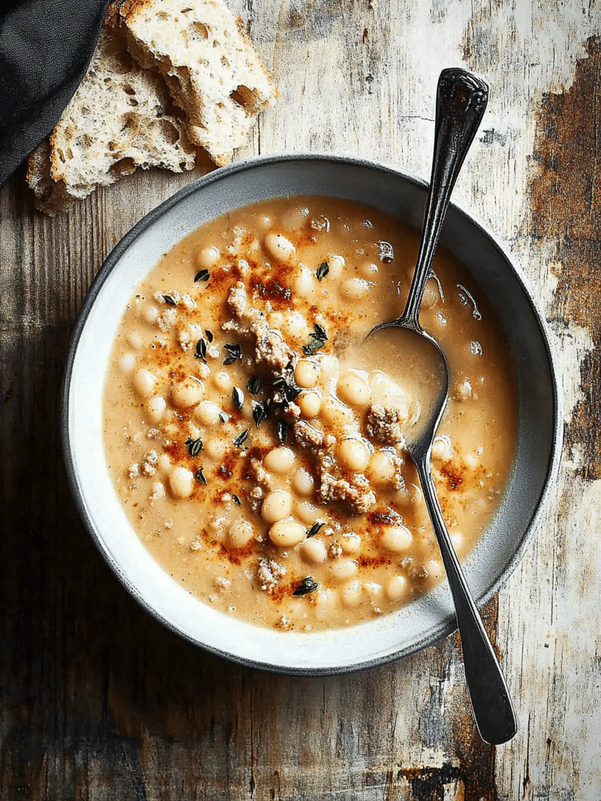 Creamy Bean Soup with Sausage