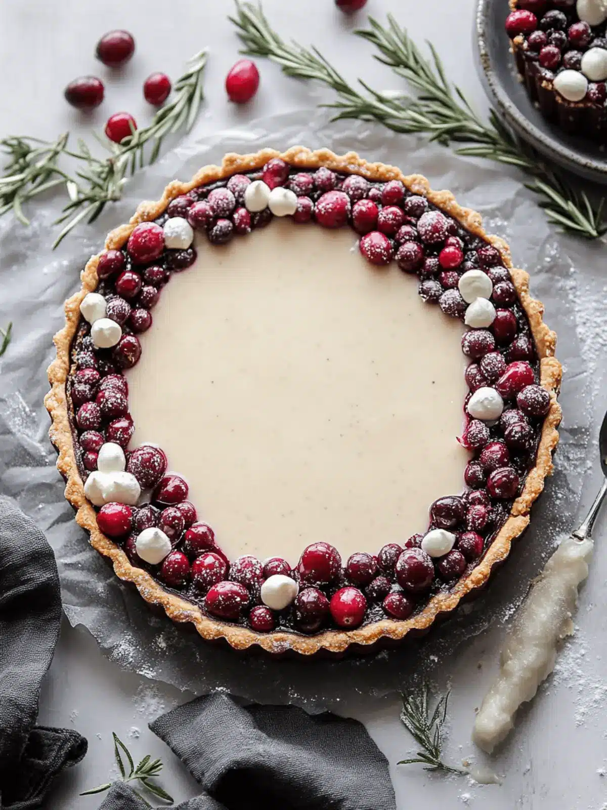 Chocolate Cranberry Tart
