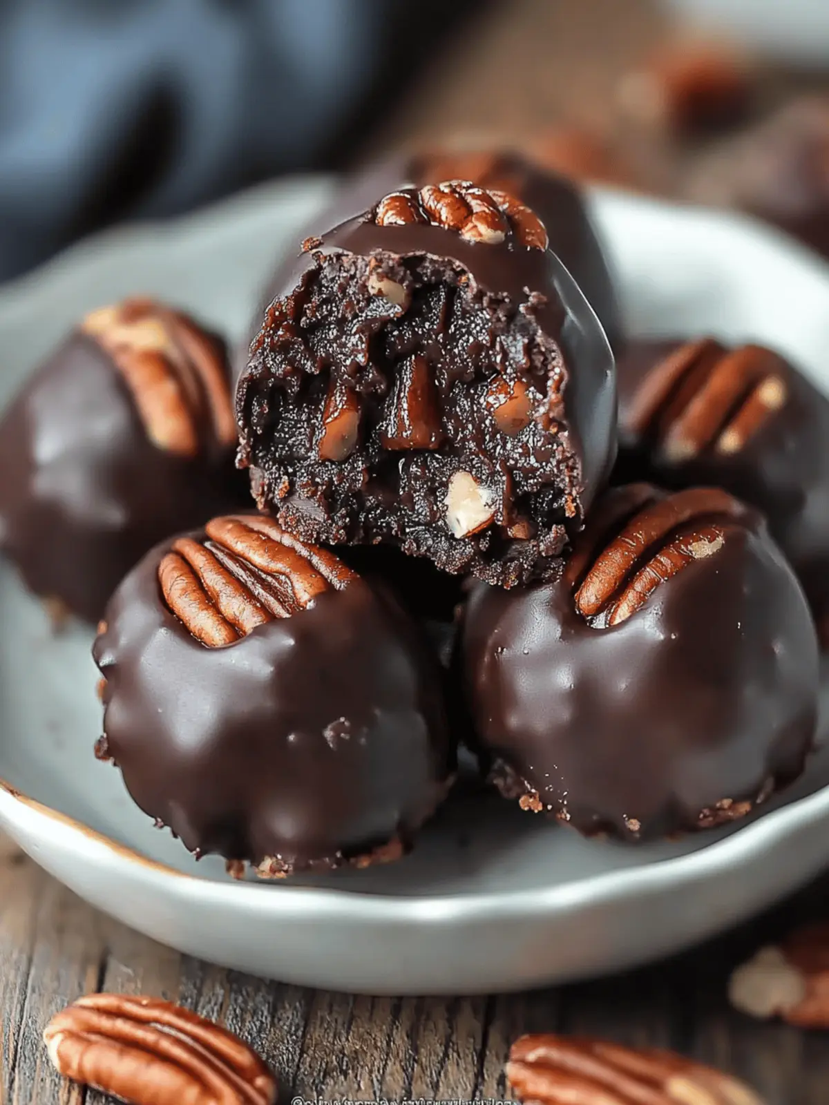 Pecan Pie Brownie Bombs