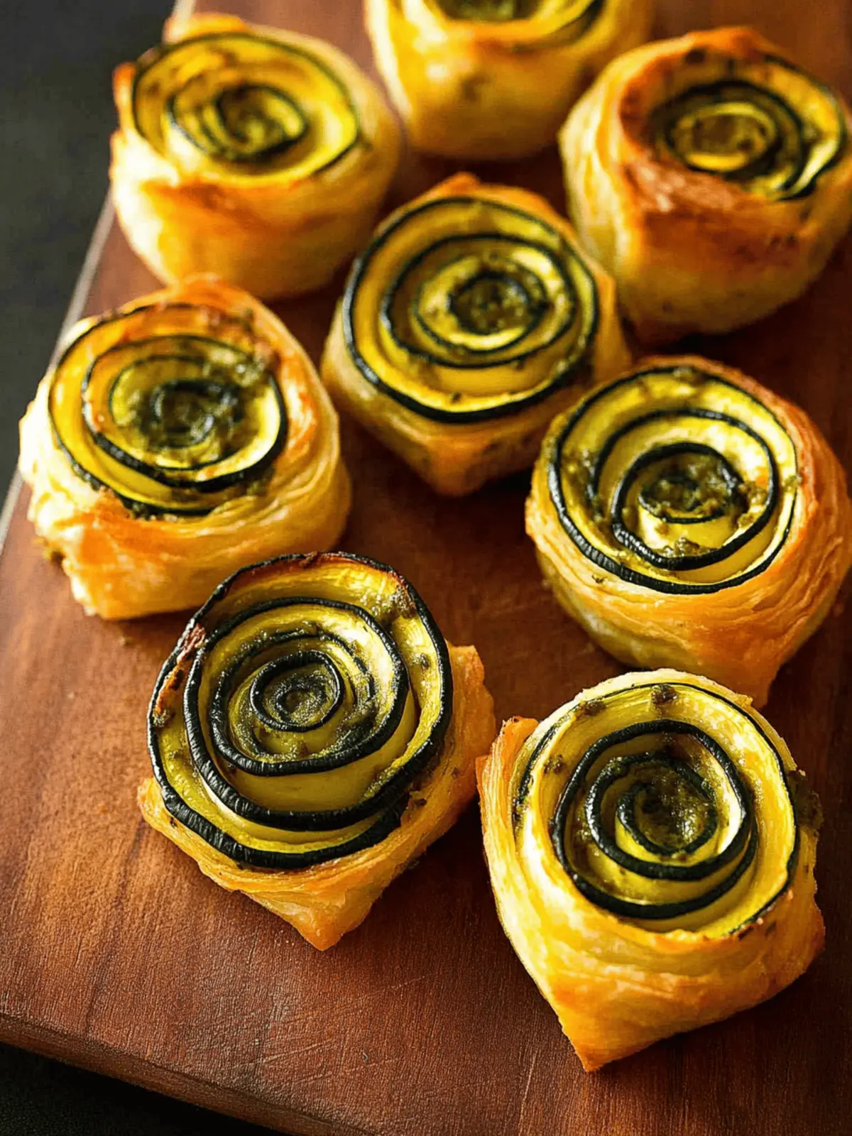 Pesto Zucchini Rosettes