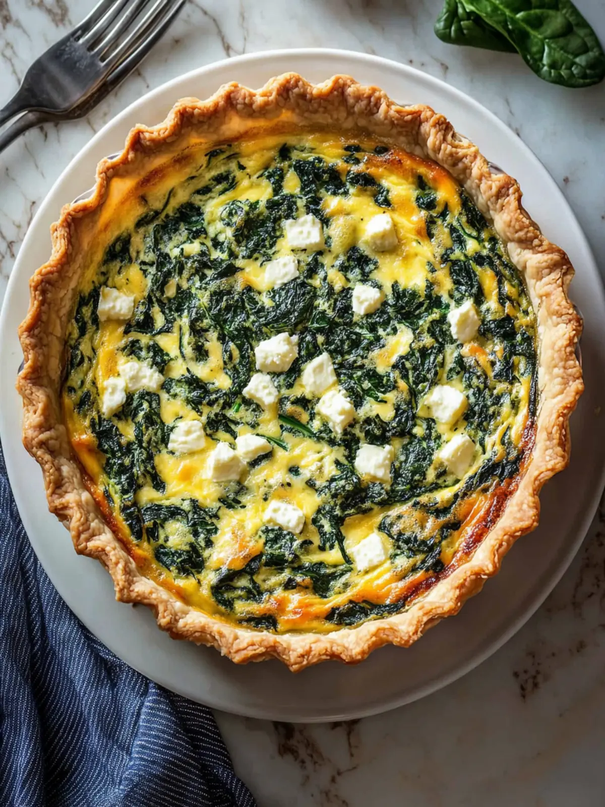 Spinach Feta Quiche