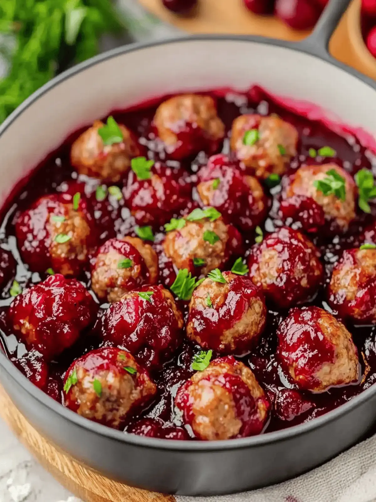 Quick Cranberry Meatballs