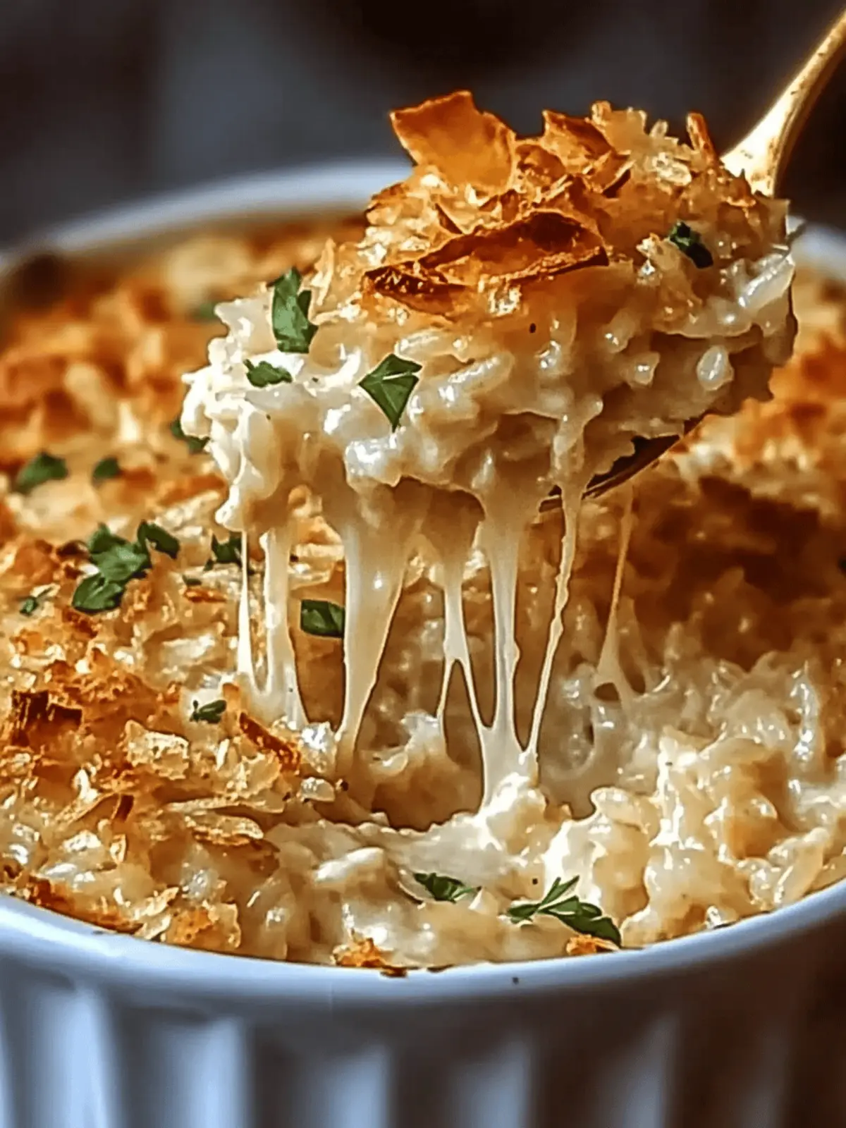 French Onion Chicken Rice Bake