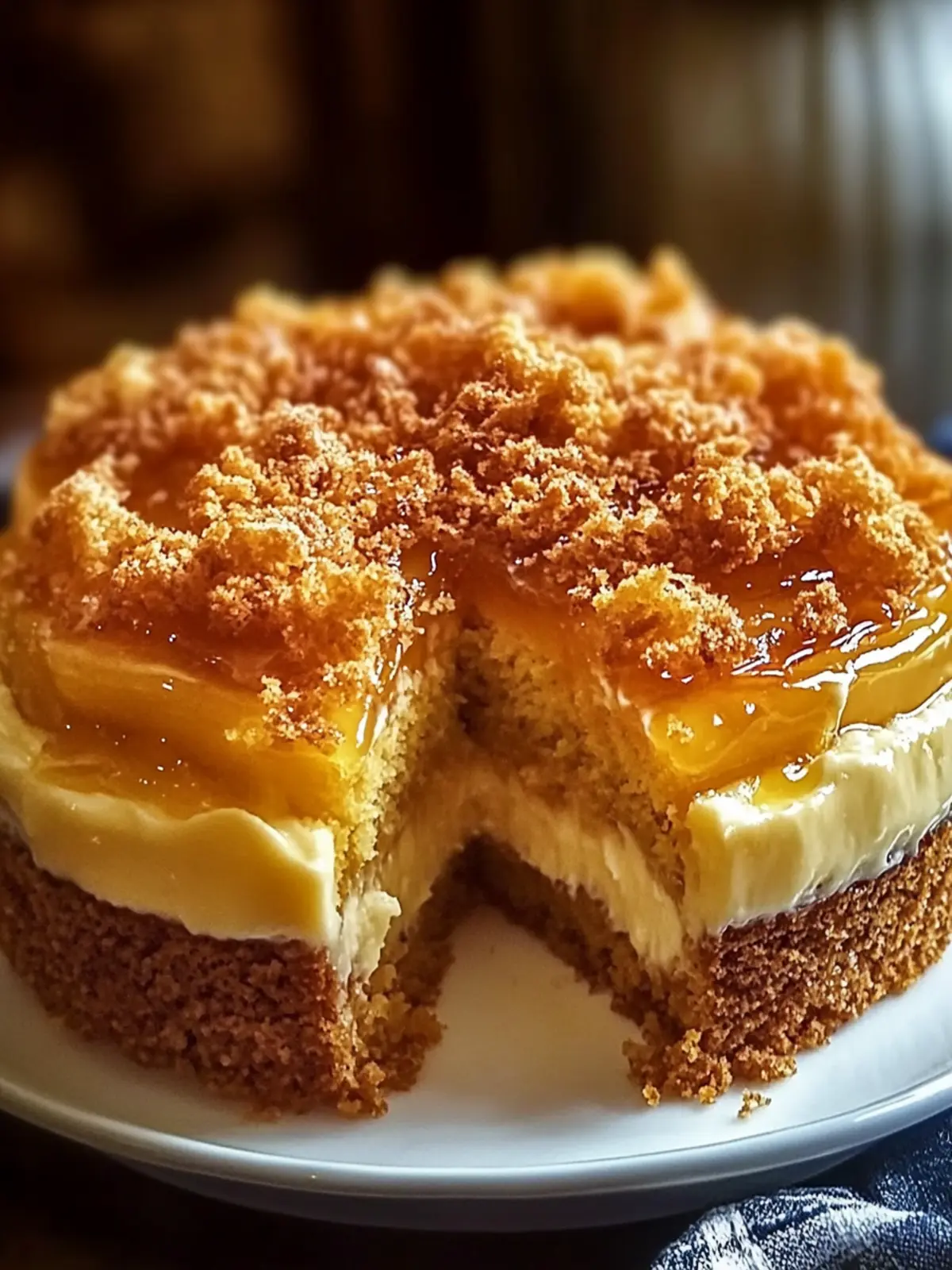 Pumpkin Crunch Crème Brûlée Cake