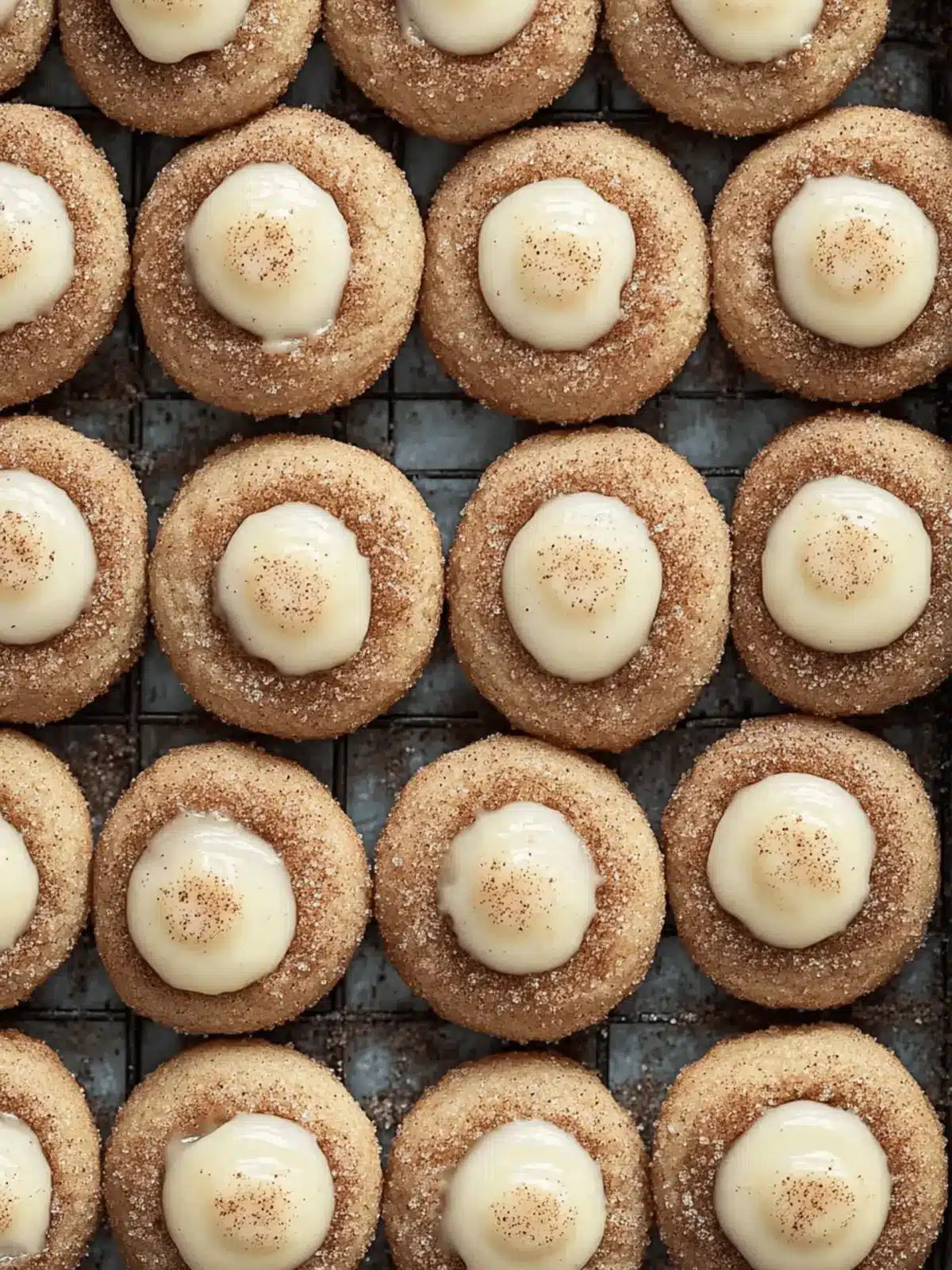Eggnog Snickerdoodle Thumbprint Cookies