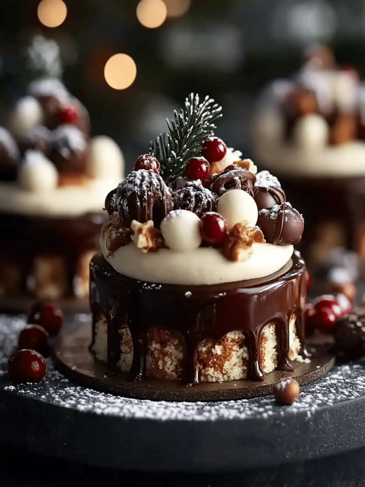 Chocolate Ganache & Festive Toppings