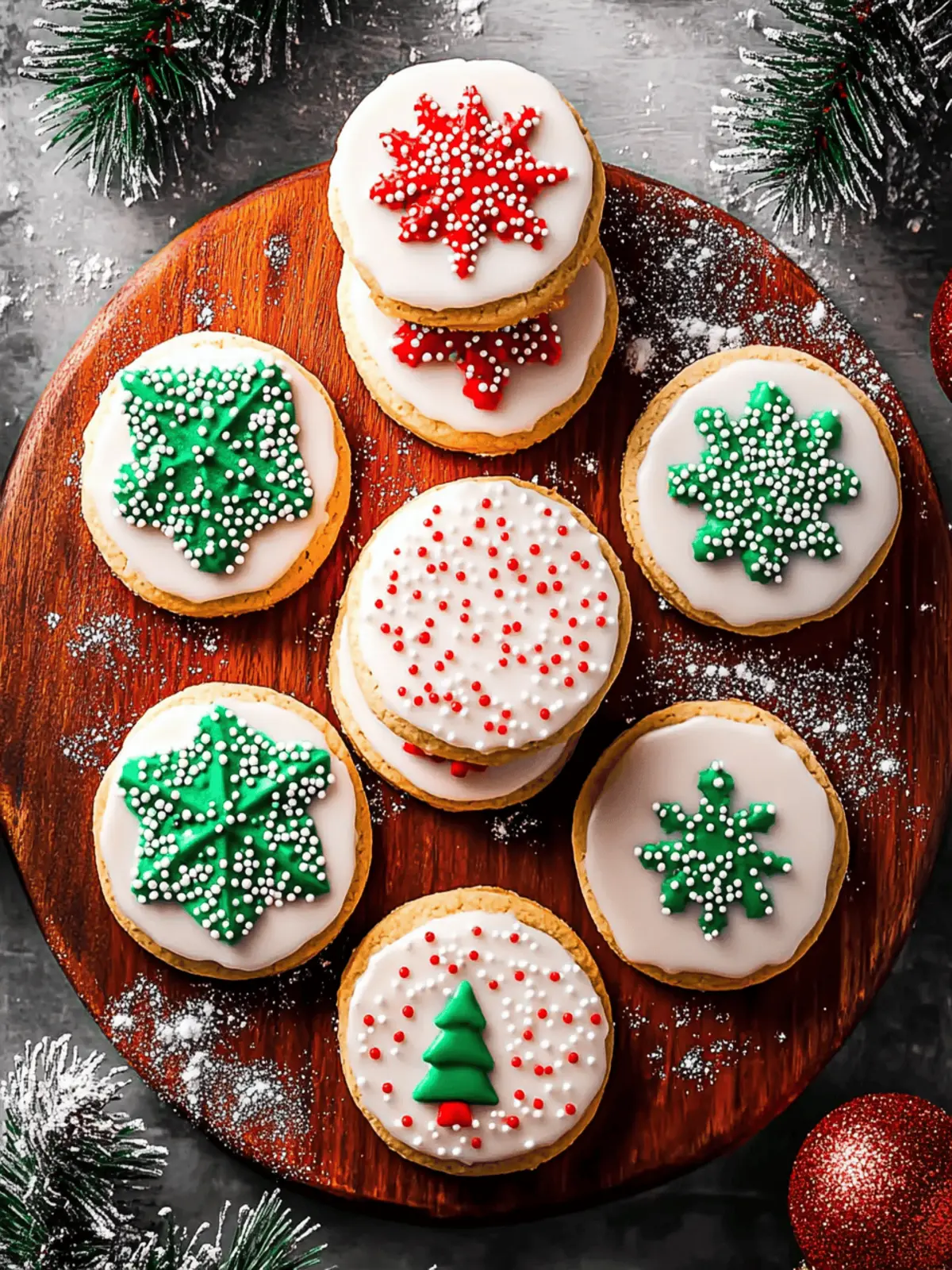 Stacked Christmas Sprinkle Cookies