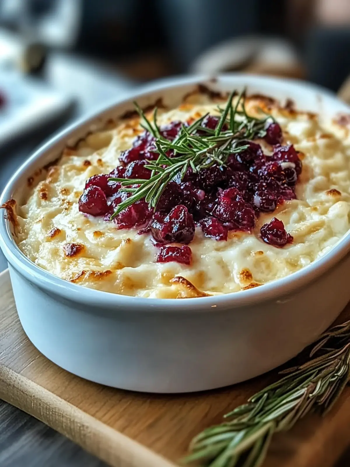 Warm Cranberry-White Cheddar Holiday Dip
