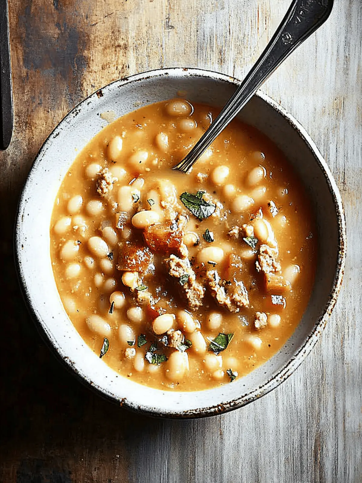 Creamy Bean Soup with Sausage